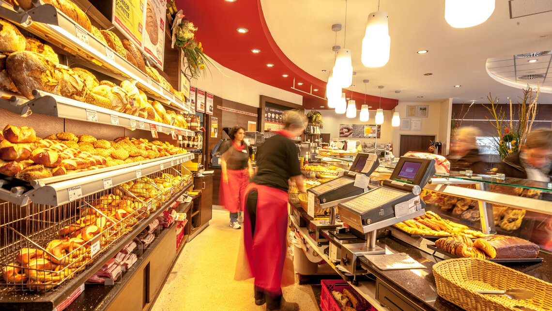 Theke der Bäckerei Raisch