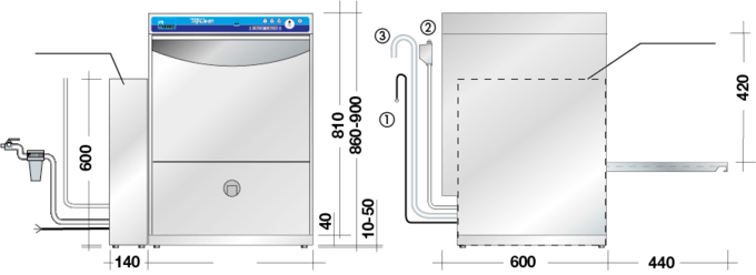 Massbild TopClean M Massbild TopClean M Reinigungsgerät