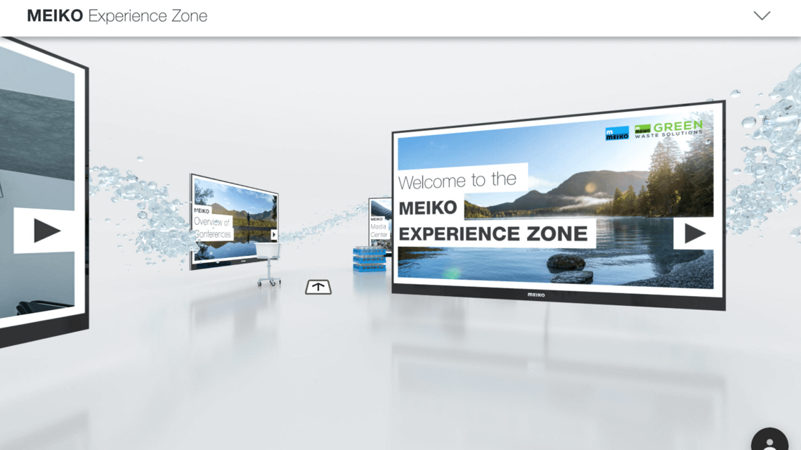 Welcome screen of digital experience platform meiko-experiencezone.com