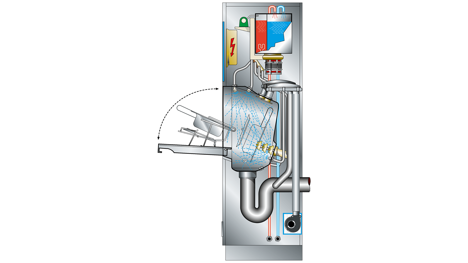 Schnitt Steckbeckenspüler TopLine