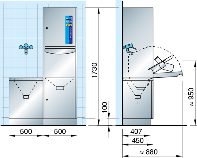 Measurements TopLine 20 Measurements TopLine 20 spout