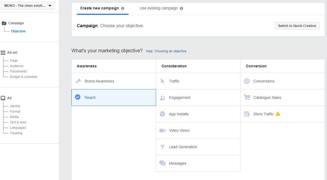 1) Select your objective Creating FB Ads – firstly select your objective