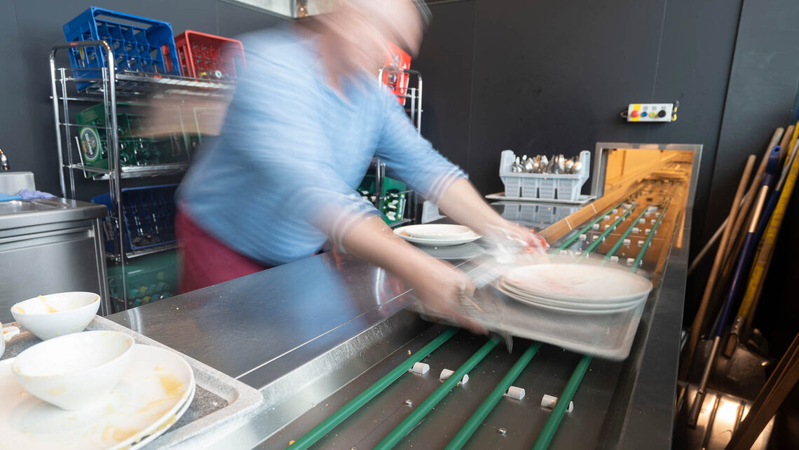 MEIKO的输送机技术 Transportspülmaschine M-iQ im Zillertal