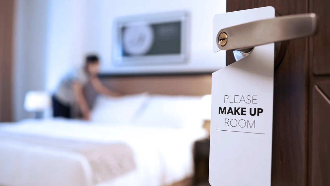 Cleaning hotel rooms is time intensive